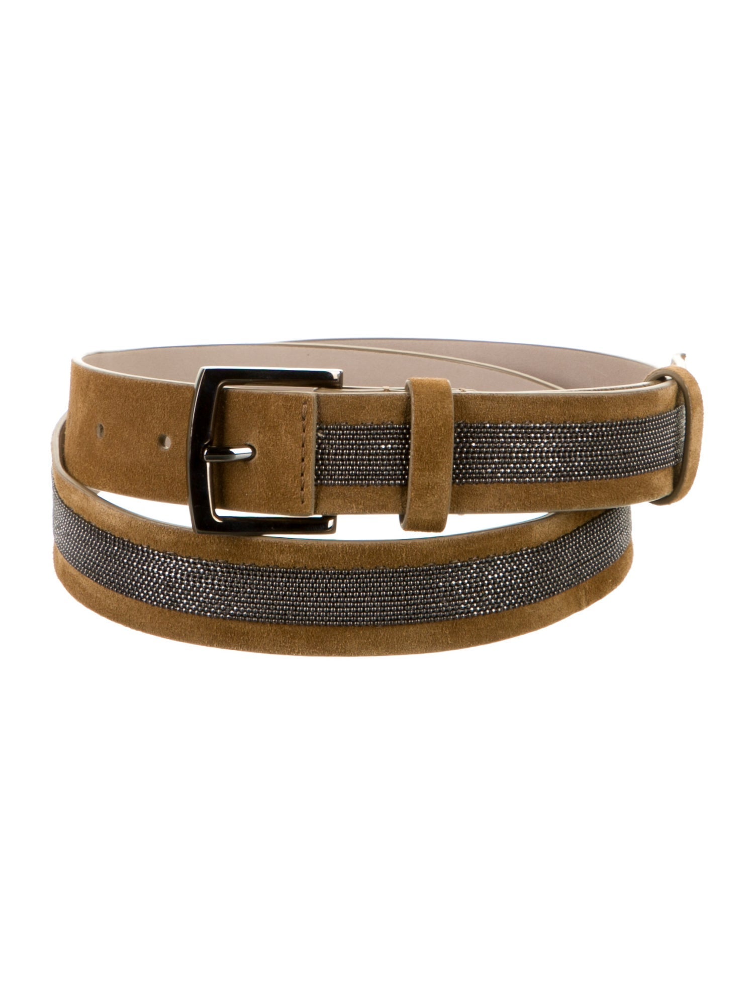 Brunello Cucinelli Skinny Suede Belt