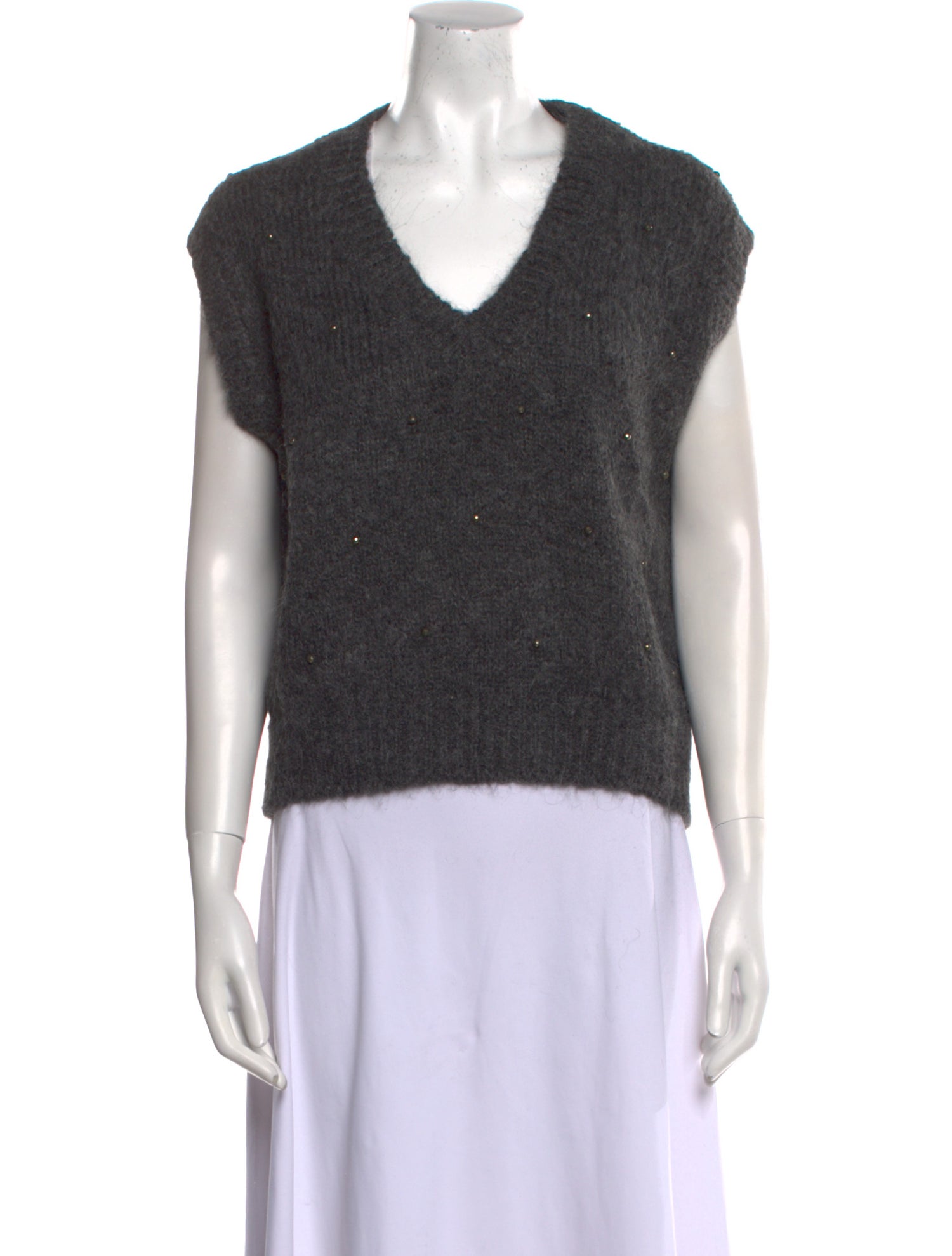 Brunello Cucinelli Alpaca V-Neck Sweater