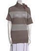 Brunello Cucinelli Linen Colorblock Pattern Sweatshirt