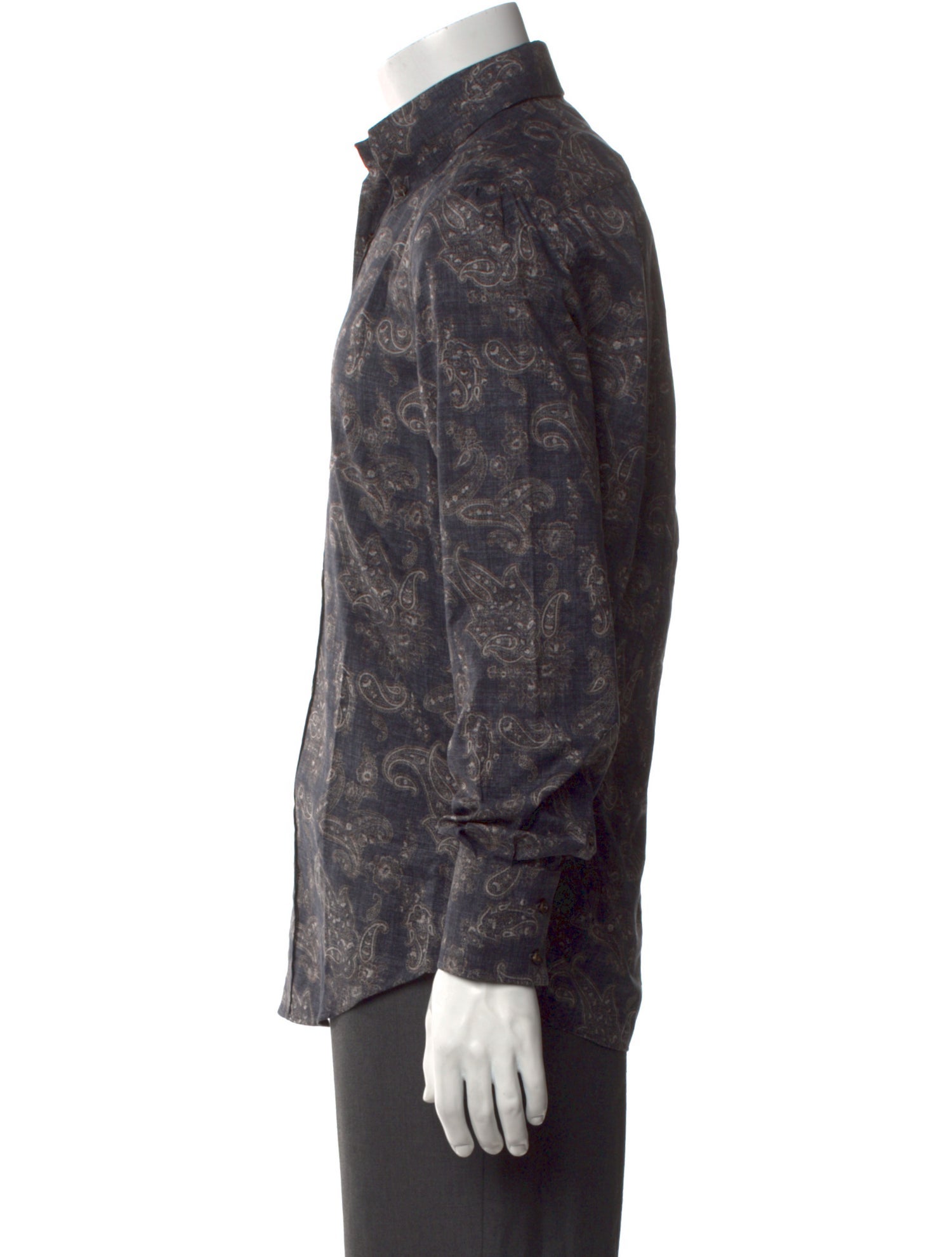 Brunello Cucinelli Paisley Print Long Sleeve Shirt w/ Tags