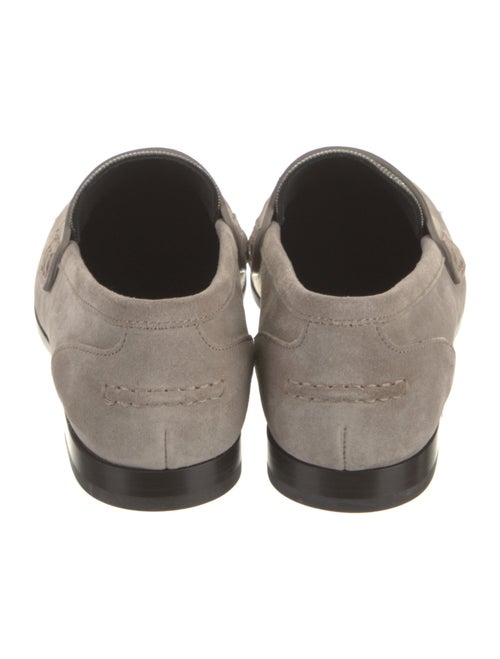 Brunello Cucinelli Suede Studded Accents Loafers