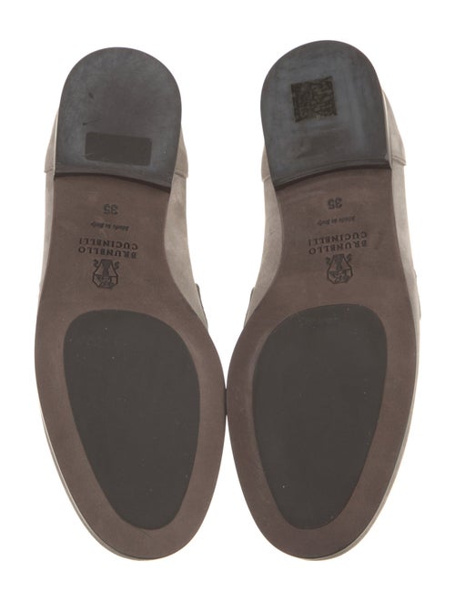 Brunello Cucinelli Suede Studded Accents Loafers