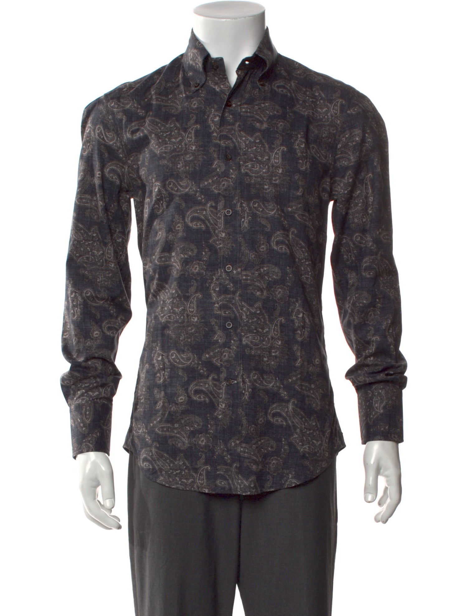 Brunello Cucinelli Paisley Print Long Sleeve Shirt w/ Tags
