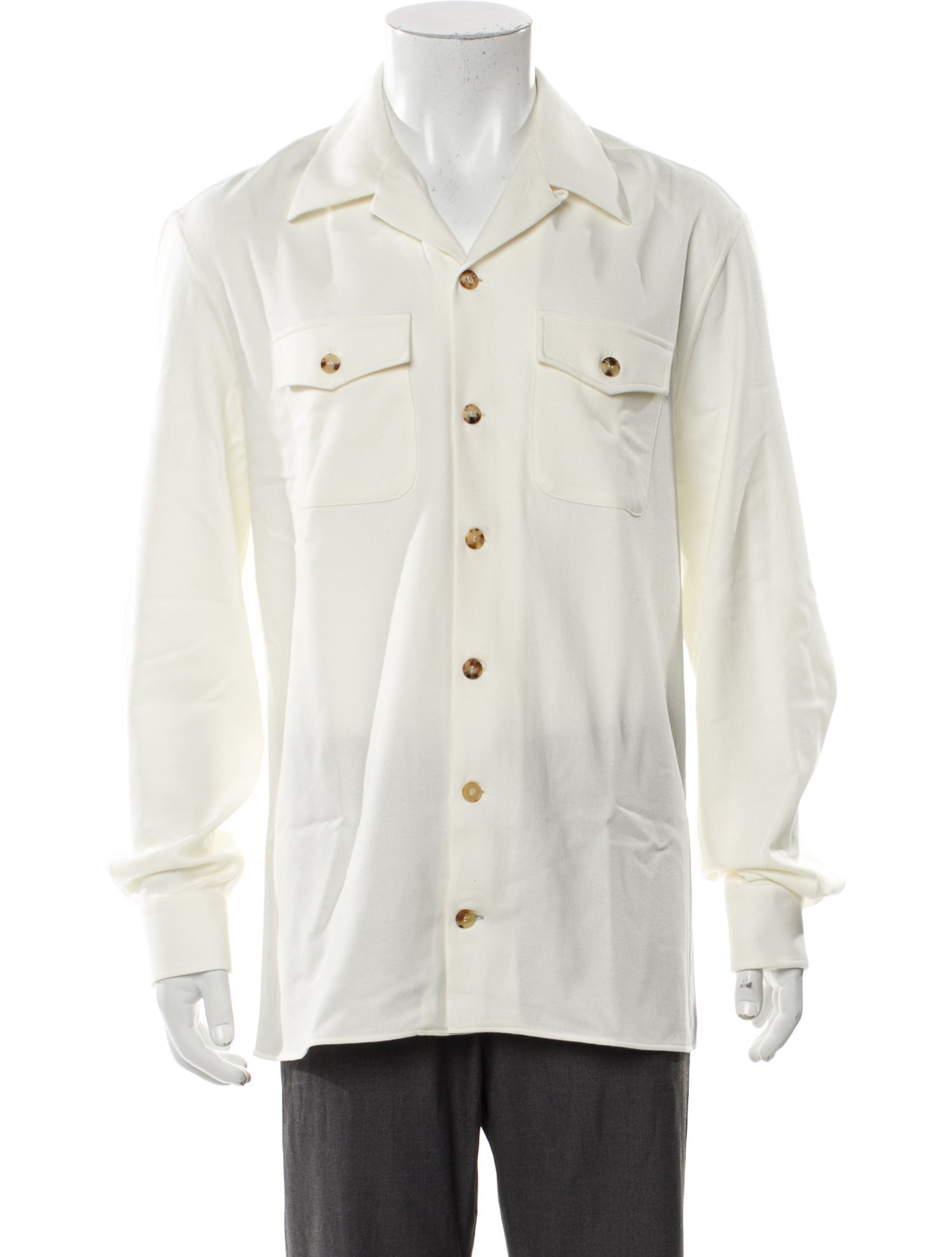 Brunello Cucinelli Wool Long Sleeve Dress Shirt w/ Tags