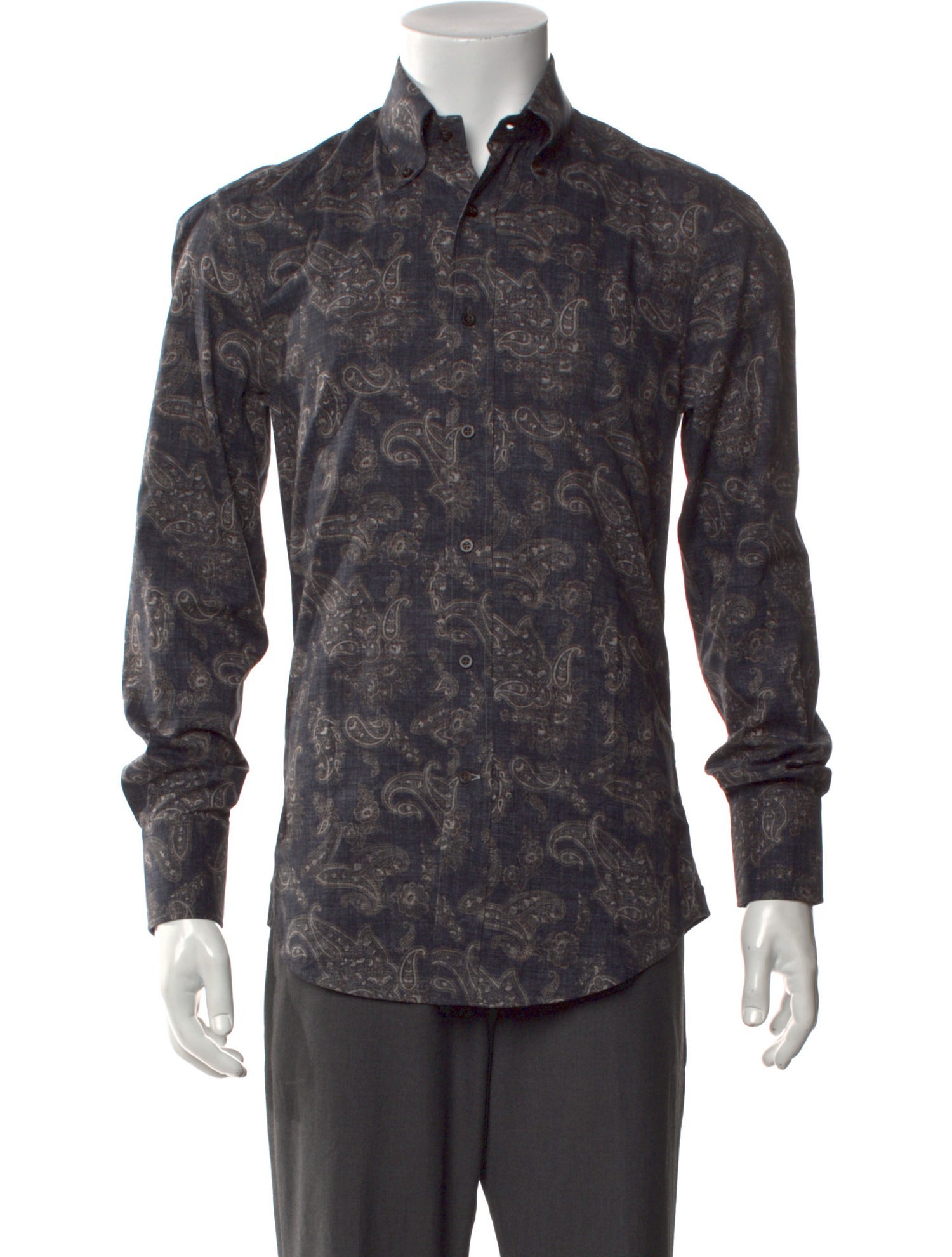 Brunello Cucinelli Paisley Print Long Sleeve Shirt w/ Tags