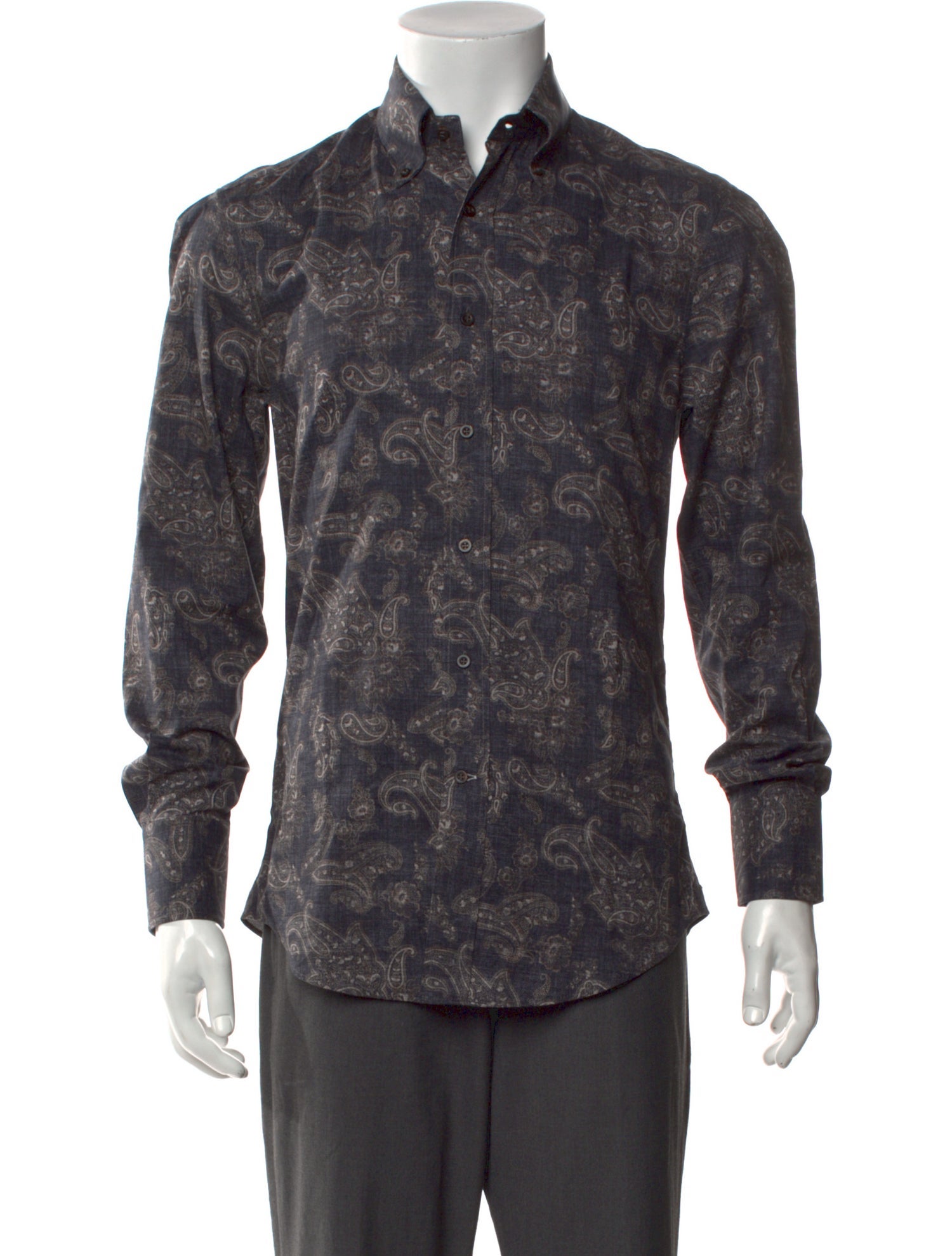 Brunello Cucinelli Paisley Print Long Sleeve Shirt w/ Tags