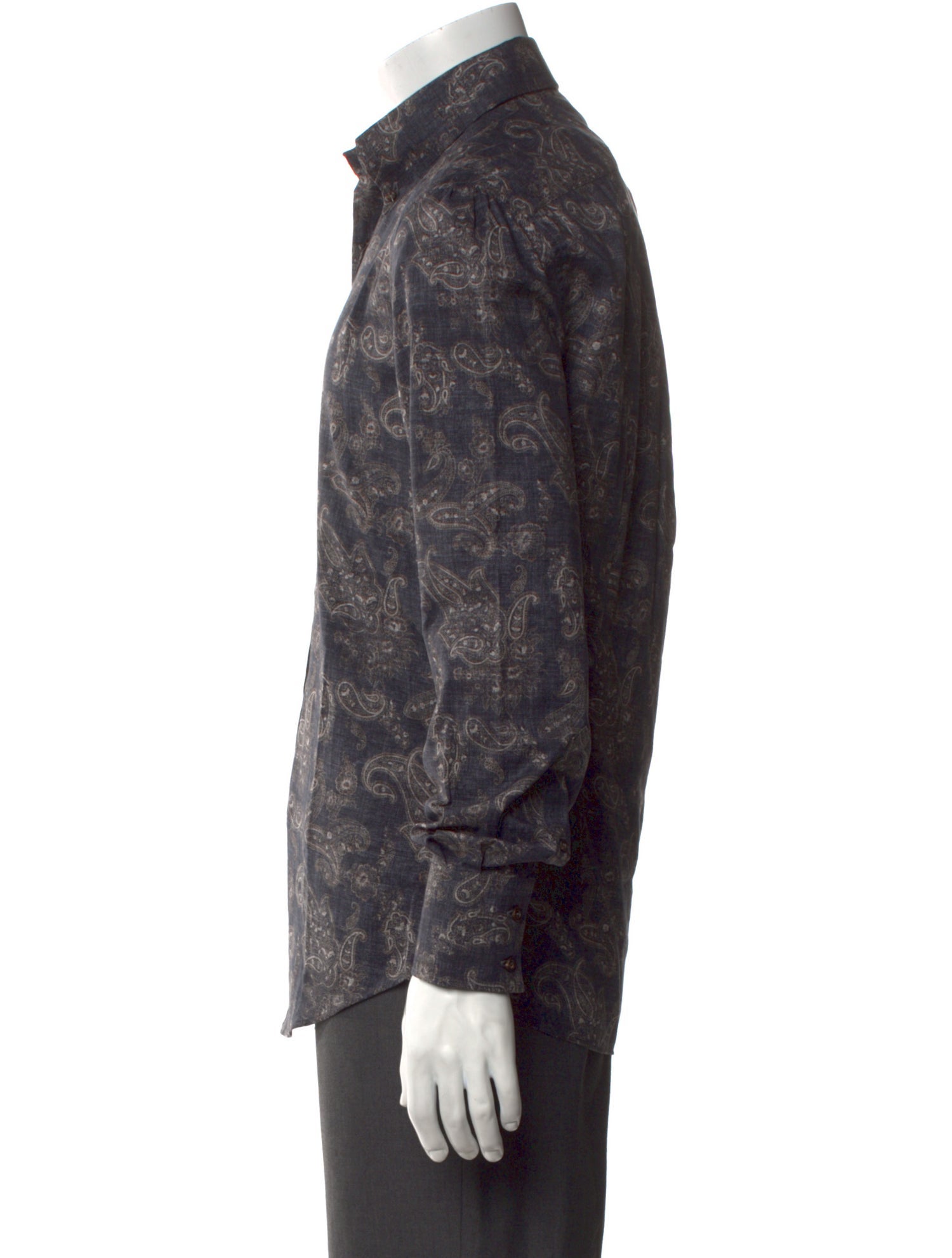 Brunello Cucinelli Paisley Print Long Sleeve Shirt w/ Tags