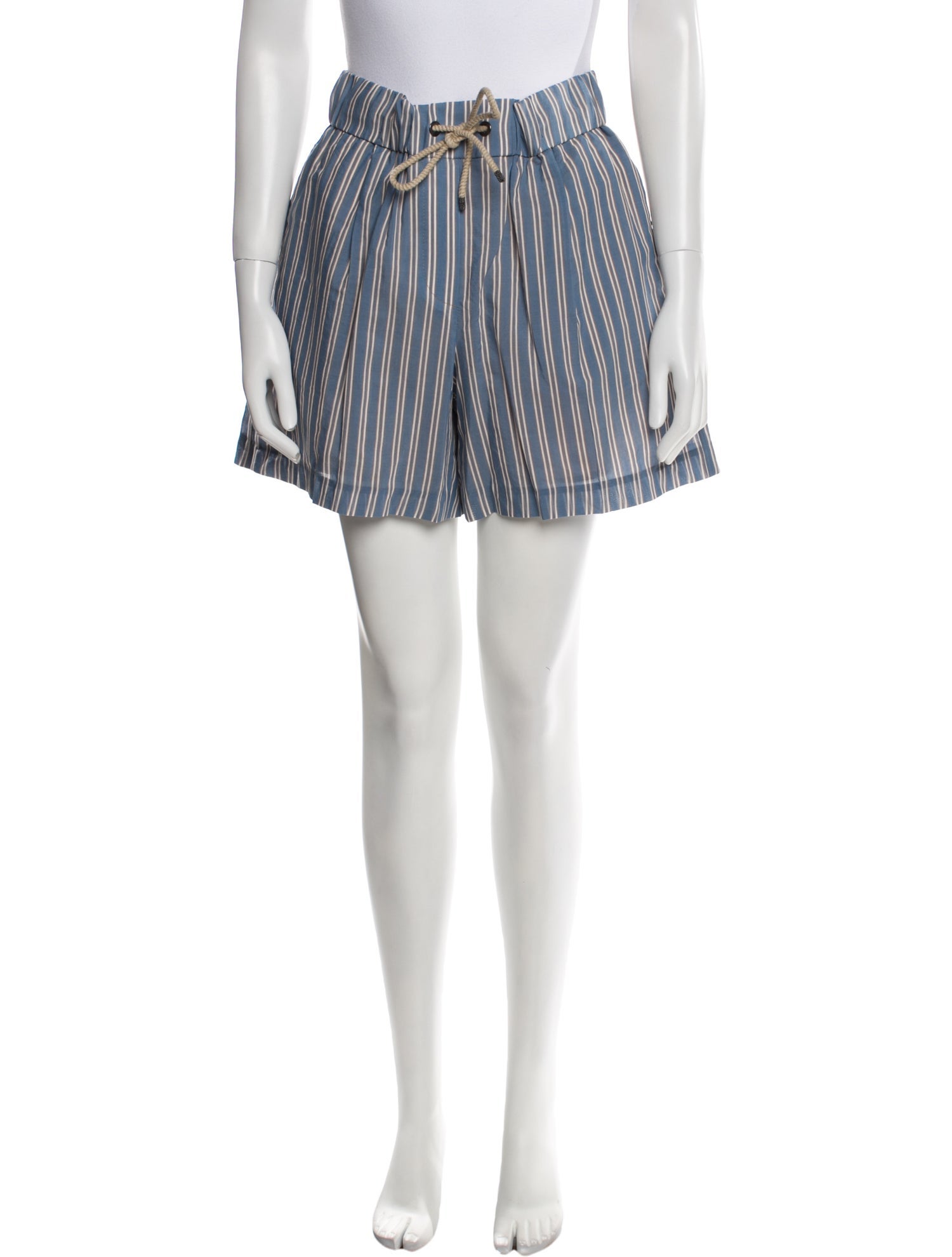 Brunello Cucinelli Striped Mini Shorts