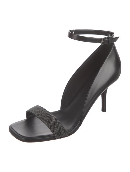 Brunello Cucinelli Leather Beaded Accents D'Orsay Pumps