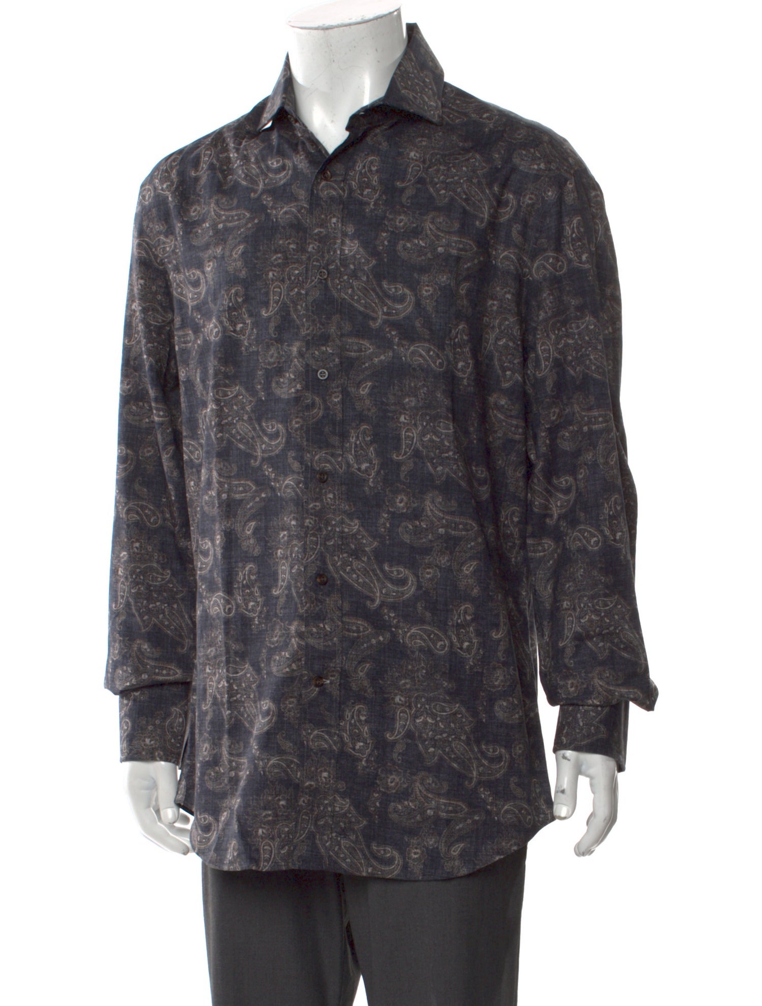 Brunello Cucinelli Paisley Print Long Sleeve Shirt w/ Tags