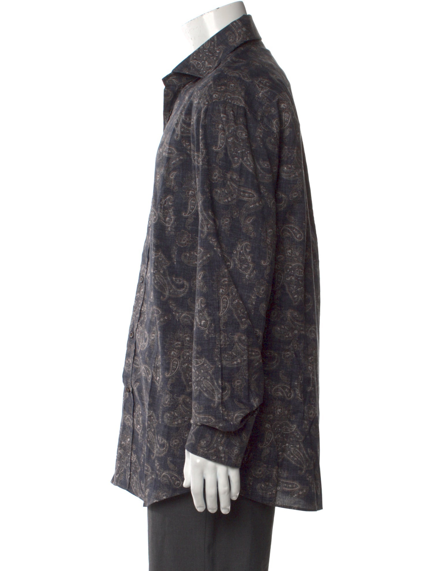 Brunello Cucinelli Paisley Print Long Sleeve Shirt w/ Tags