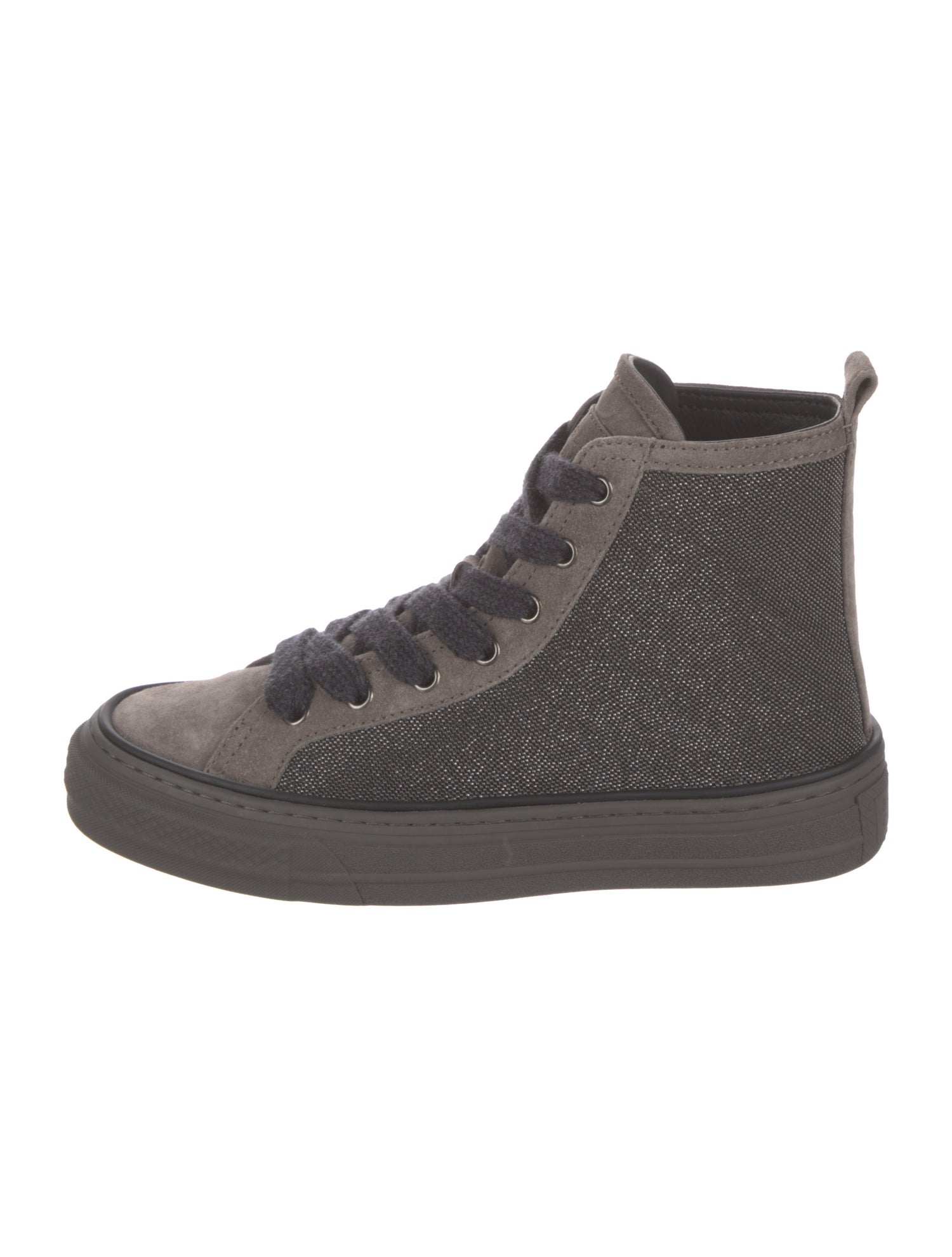 Brunello Cucinelli Suede Beaded Accents Sneakers