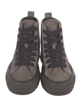 Brunello Cucinelli Suede Beaded Accents Sneakers