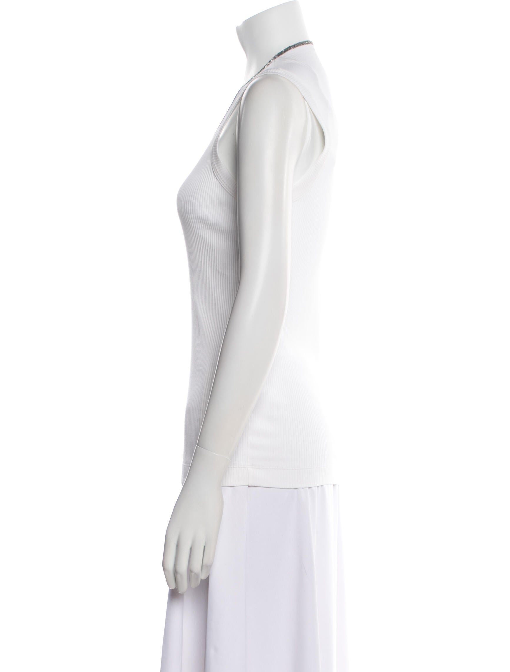 Brunello Cucinelli Scoop Neck Sleeveless Top