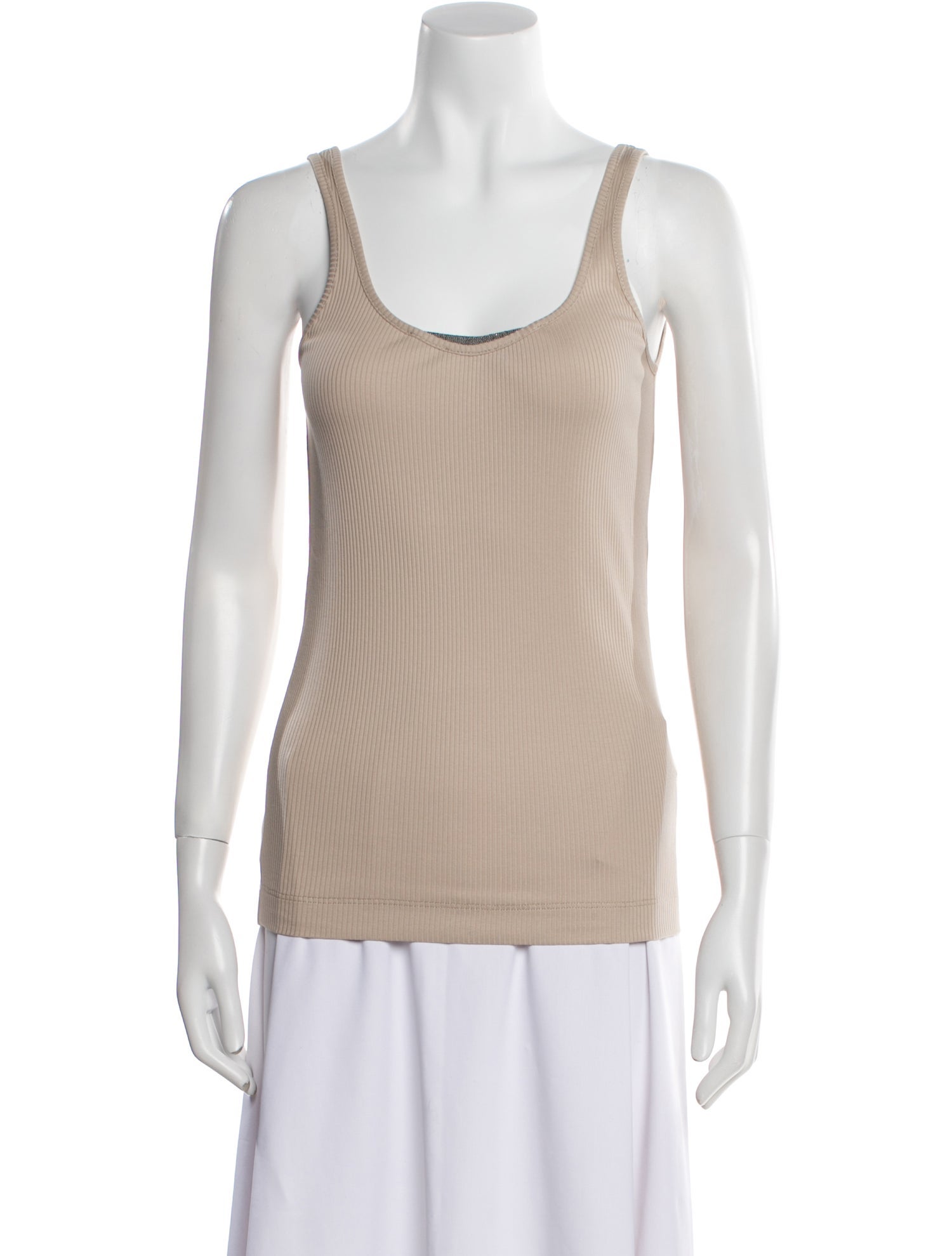Brunello Cucinelli Scoop Neck Sleeveless Top