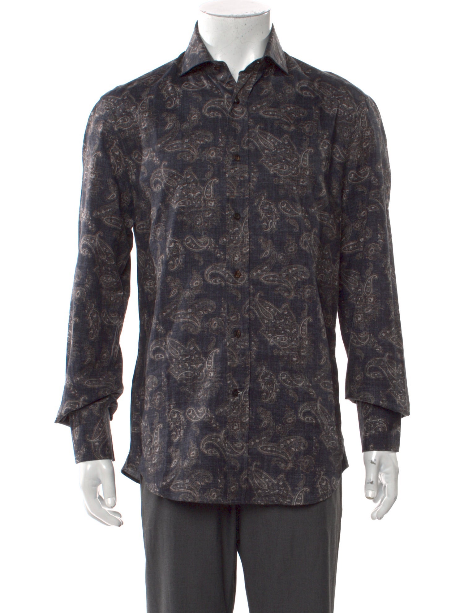 Brunello Cucinelli Paisley Print Long Sleeve Shirt w/ Tags