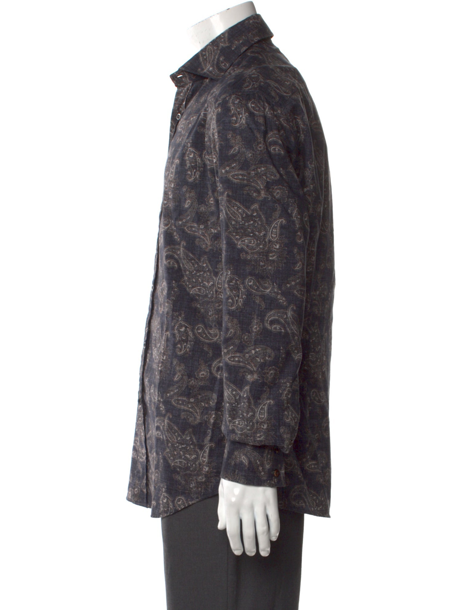 Brunello Cucinelli Paisley Print Long Sleeve Shirt w/ Tags