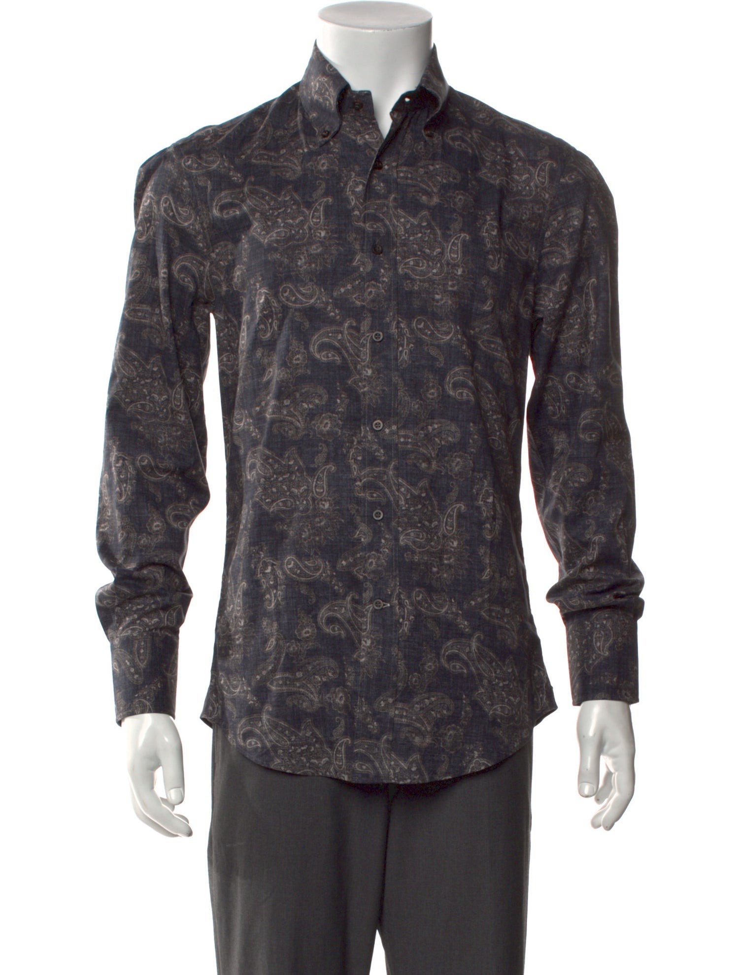 Brunello Cucinelli Paisley Print Long Sleeve Shirt w/ Tags