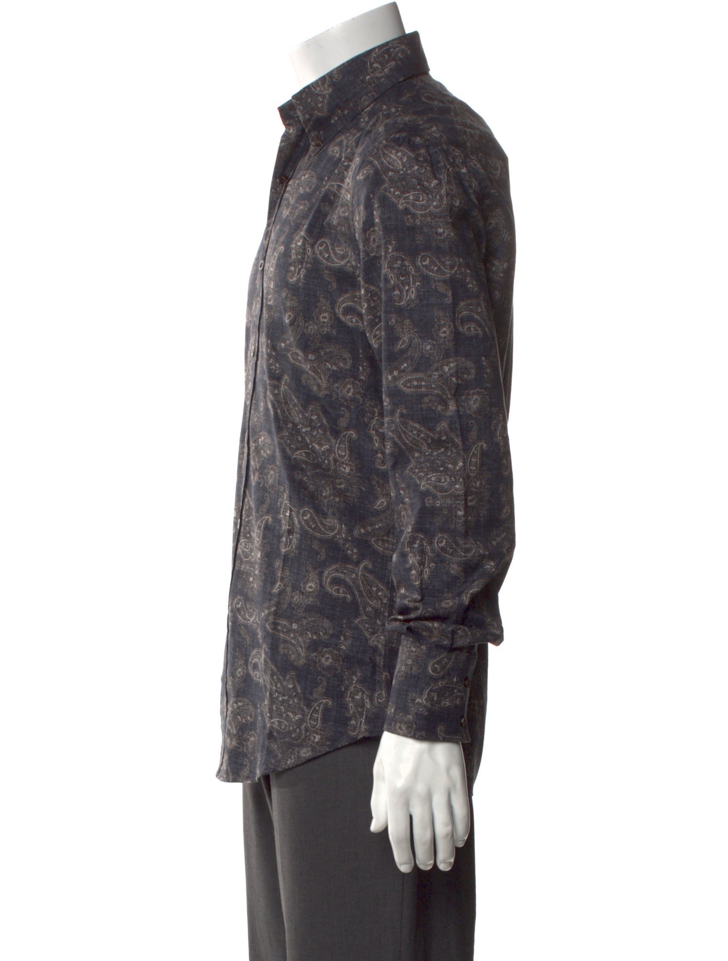 Brunello Cucinelli Paisley Print Long Sleeve Shirt w/ Tags