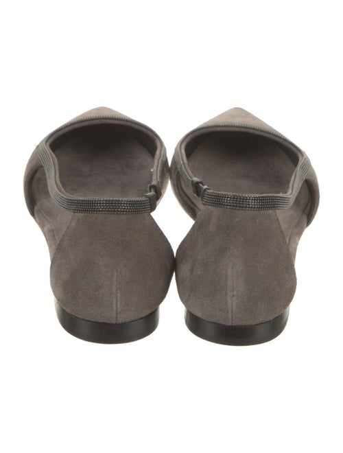 Brunello Cucinelli Suede Studded Accents Flats