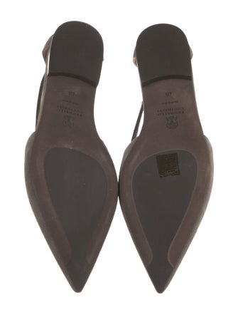 Brunello Cucinelli Suede Studded Accents Flats