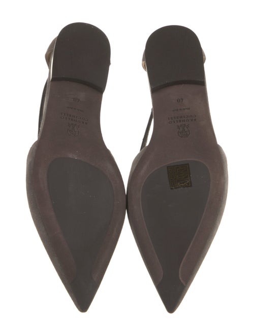 Brunello Cucinelli Suede Studded Accents Flats