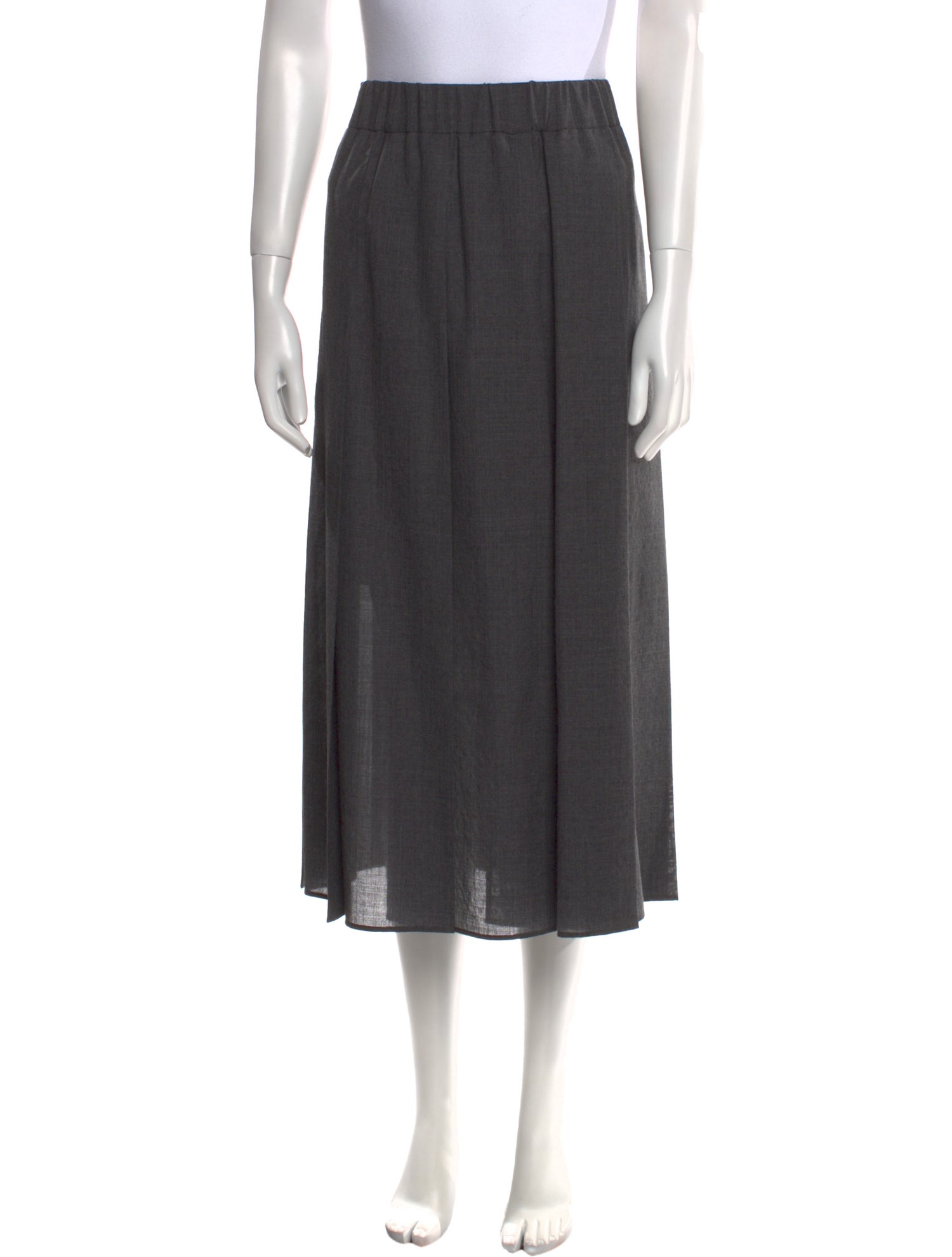 Brunello Cucinelli Virgin Wool Midi Length Skirt