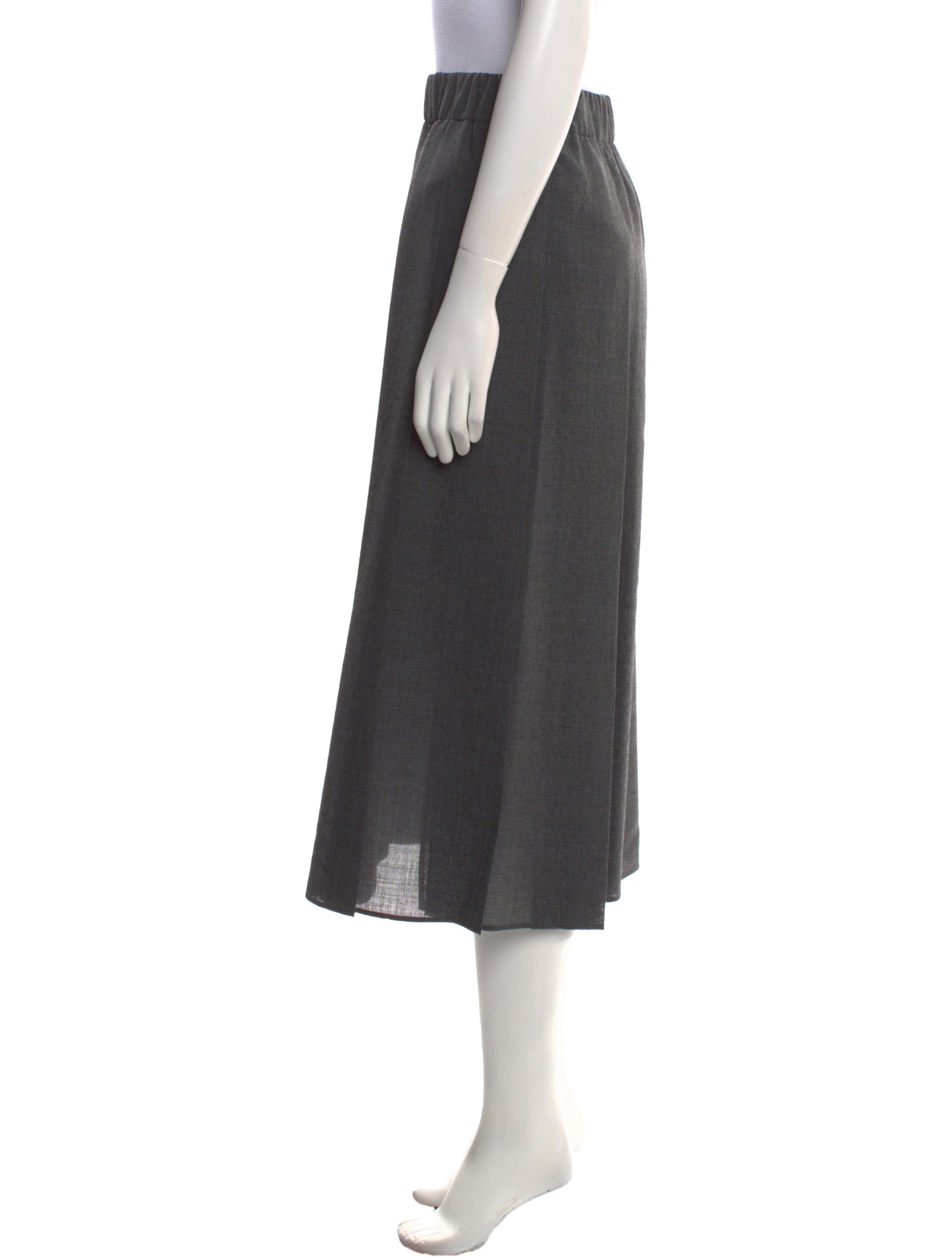Brunello Cucinelli Virgin Wool Midi Length Skirt
