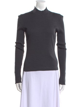 Brunello Cucinelli Mock Neck Long Sleeve Top
