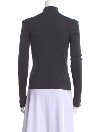 Brunello Cucinelli Mock Neck Long Sleeve Top