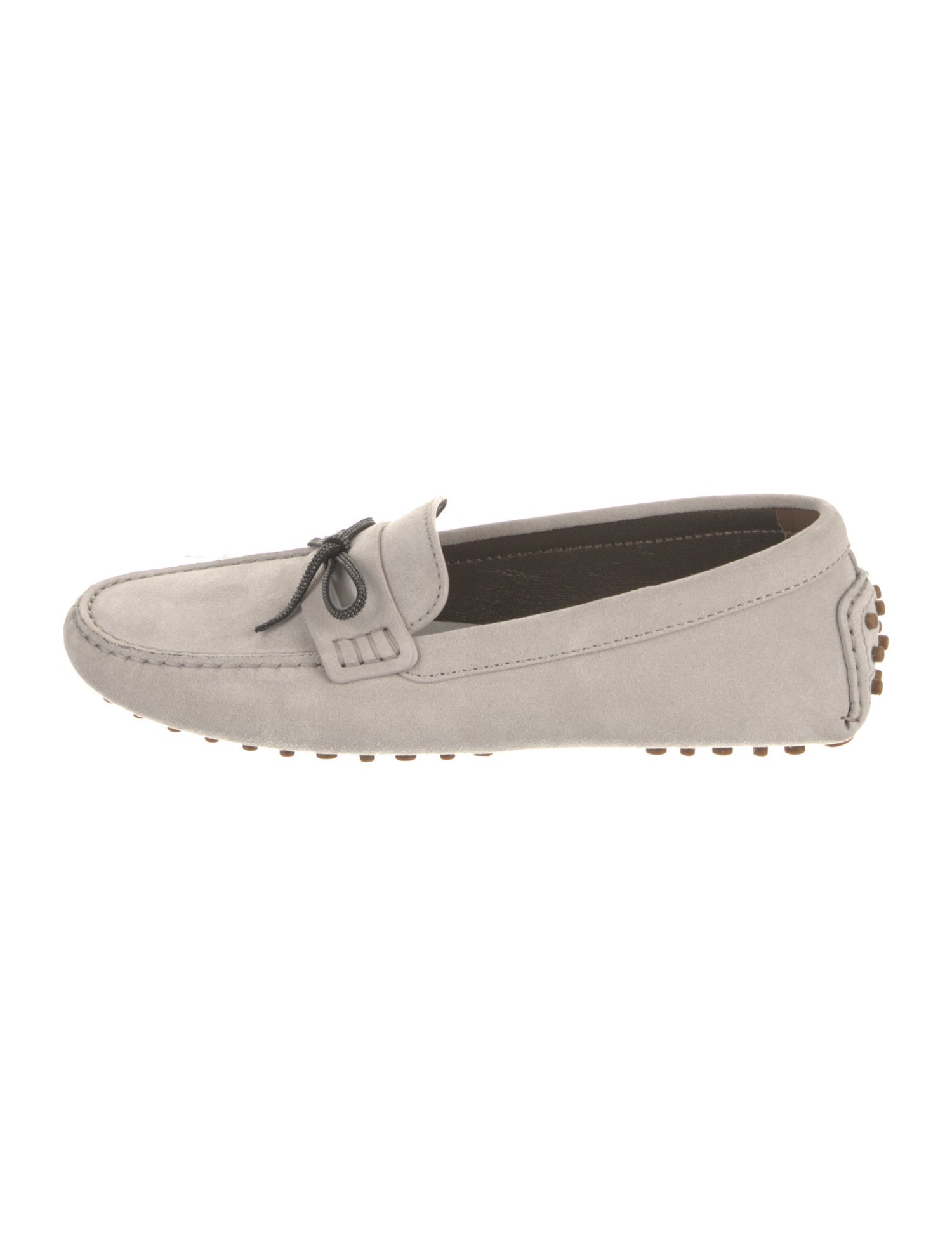 Brunello Cucinelli Suede Bow Accents Loafers