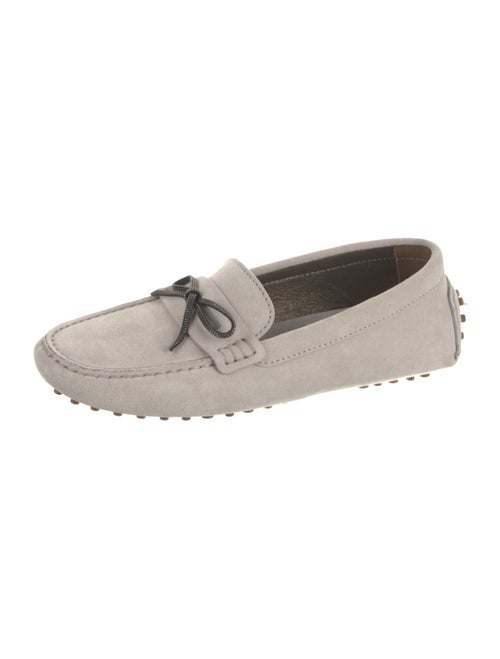 Brunello Cucinelli Suede Bow Accents Loafers