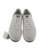Brunello Cucinelli Leather Colorblock Pattern Sneakers