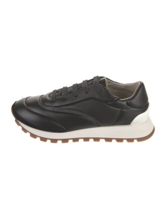 Brunello Cucinelli Leather Studded Accents Sneakers