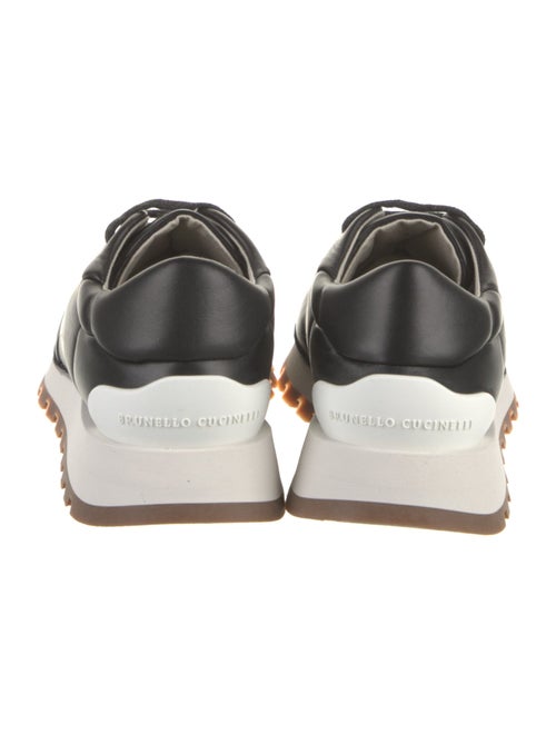 Brunello Cucinelli Leather Studded Accents Sneakers