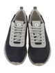 Brunello Cucinelli Suede Colorblock Pattern Sneakers