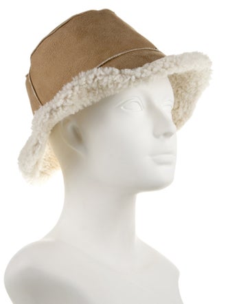 Brunello Cucinelli Faux Fur Leather Hat
