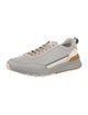Brunello Cucinelli Leather Colorblock Pattern Sneakers