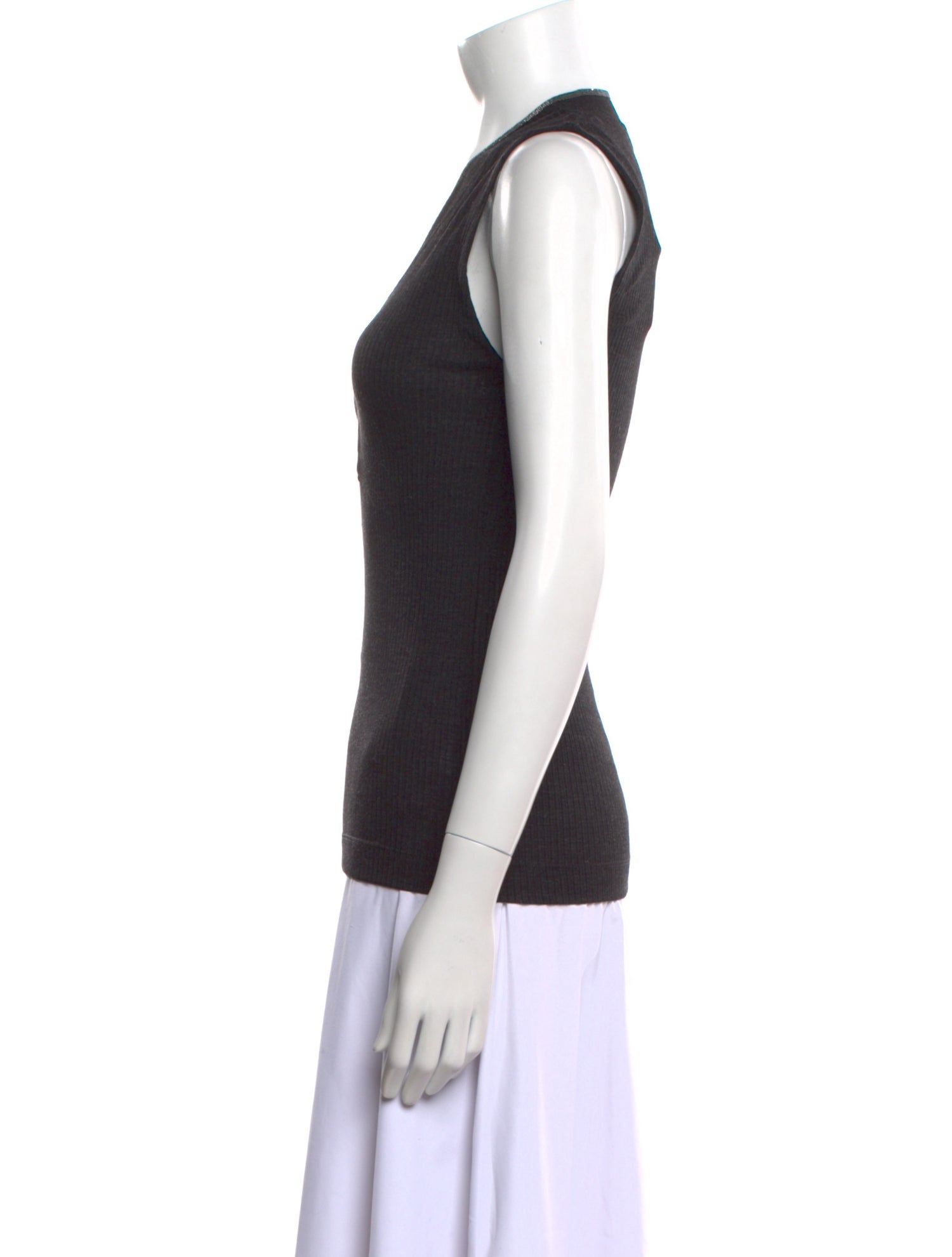 Brunello Cucinelli Wool V-Neck Top