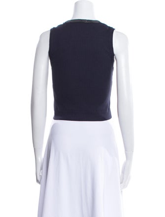 Brunello Cucinelli V-Neck Sleeveless Crop Top