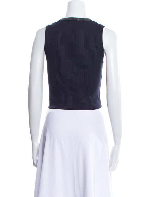 Brunello Cucinelli V-Neck Sleeveless Crop Top