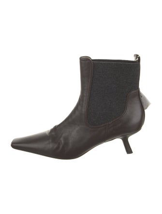 Brunello Cucinelli Leather Studded Accents Chelsea Boots