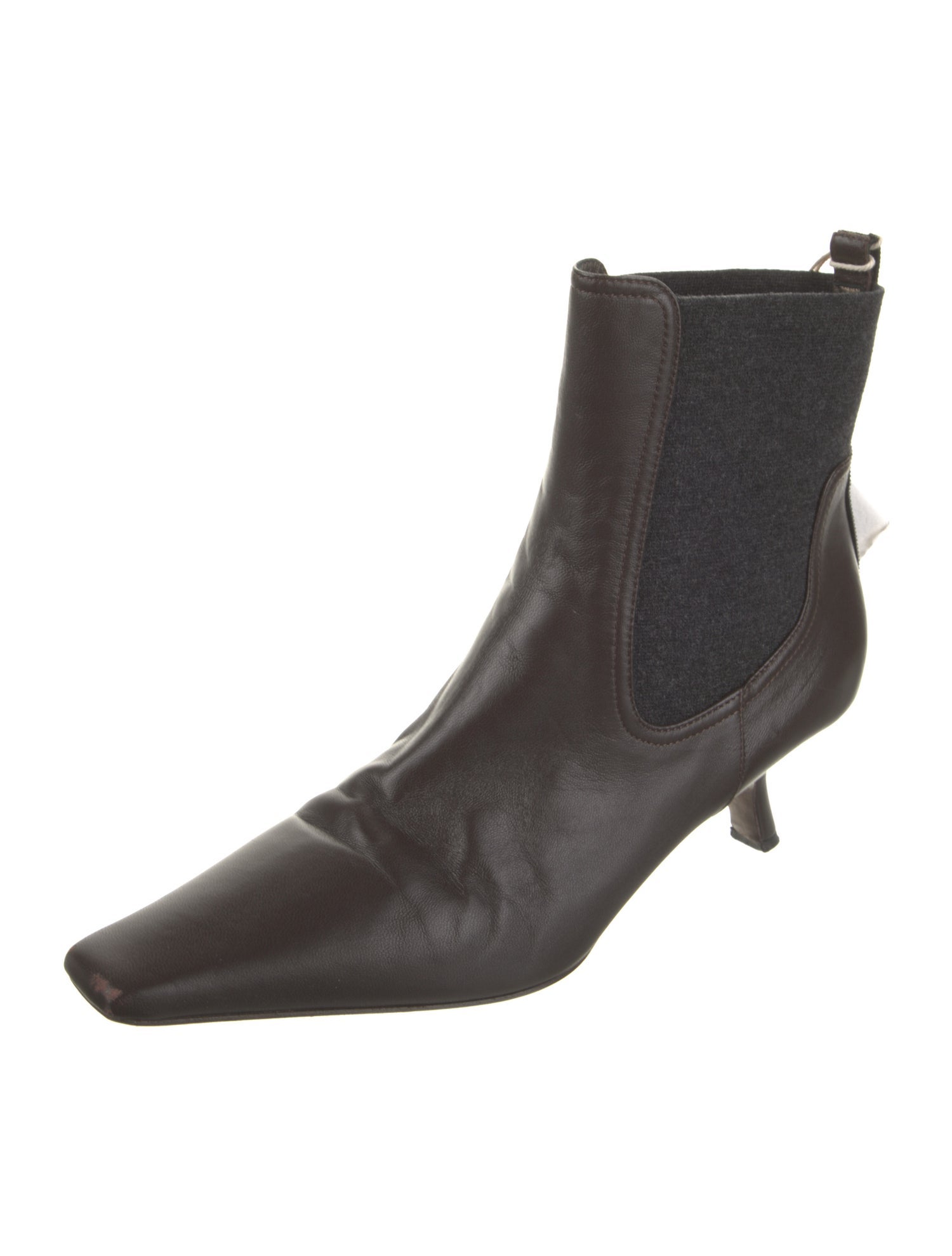 Brunello Cucinelli Leather Studded Accents Chelsea Boots