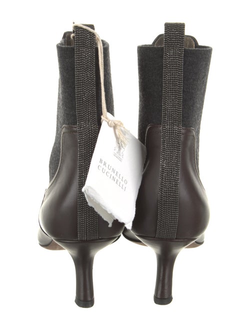Brunello Cucinelli Leather Studded Accents Chelsea Boots