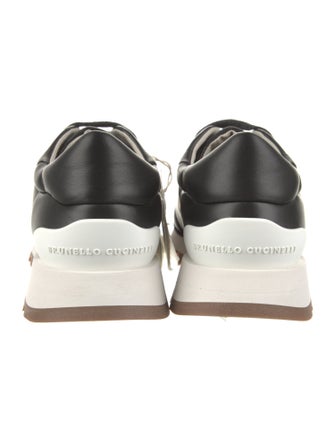 Brunello Cucinelli Leather Studded Accents Sneakers