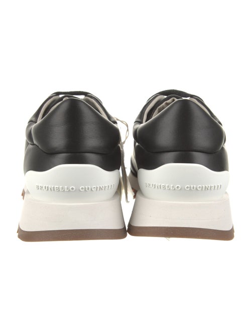 Brunello Cucinelli Leather Studded Accents Sneakers