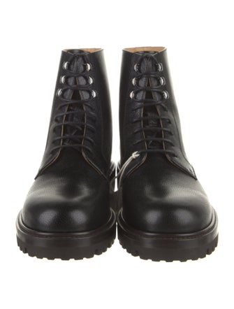 Brunello Cucinelli Leather Combat Boots