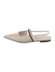 Brunello Cucinelli Leather Studded Accents Slingback Flats