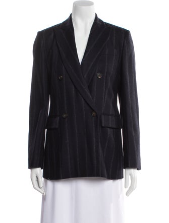 Brunello Cucinelli Virgin Wool Striped Blazer