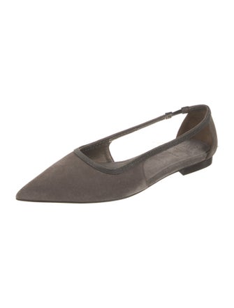 Brunello Cucinelli Suede Studded Accents Flats